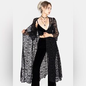 Disturbia Black Lace Cardigan